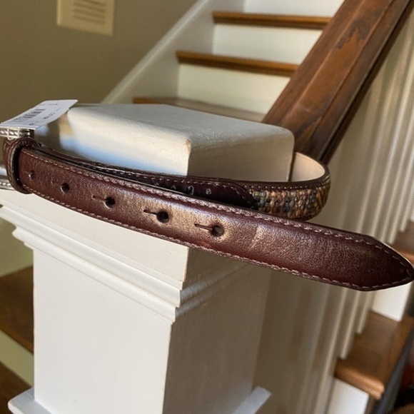 Brighton Tweed  Leather Belt Small/ 28 - Picture 6 of 7